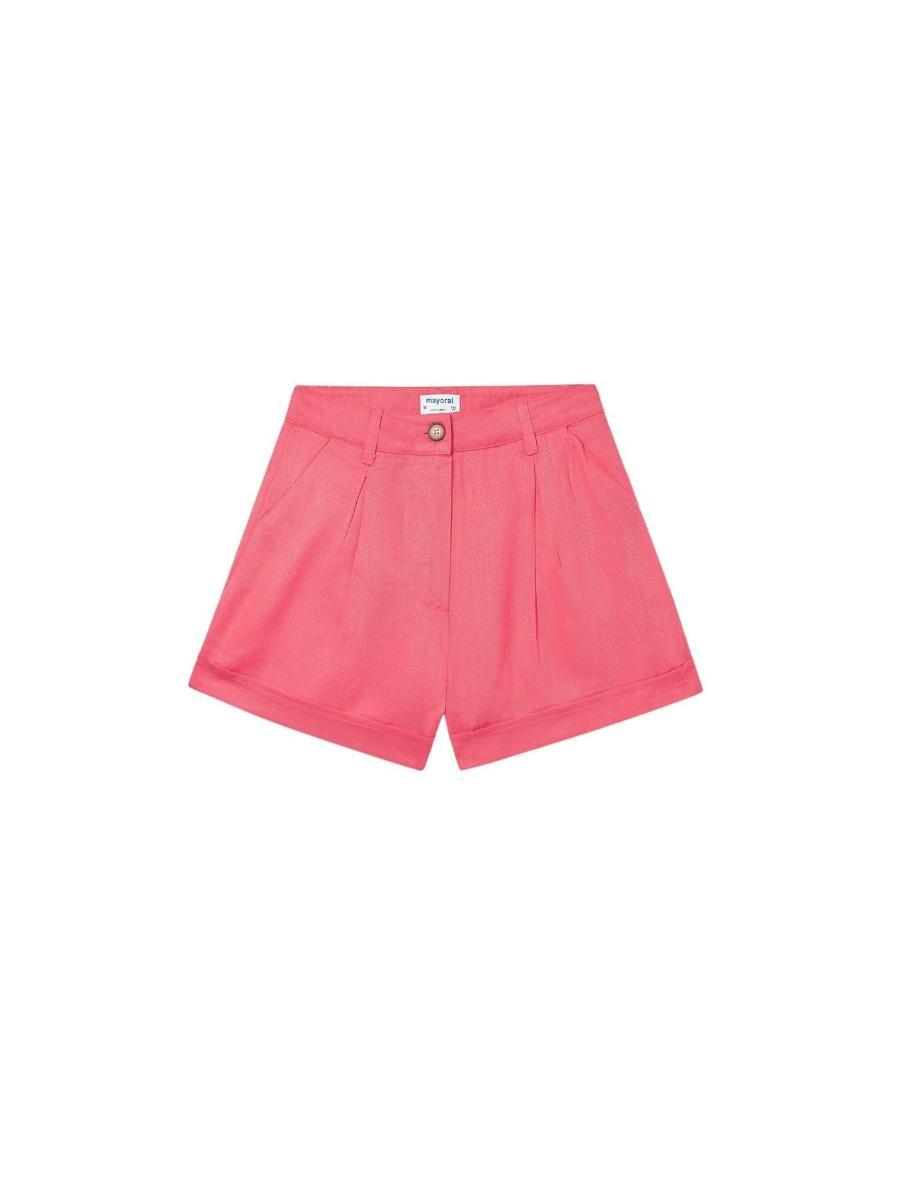 Mayoral Pantalone Corto Stile Lino per Bambine e Ragazze Corallo