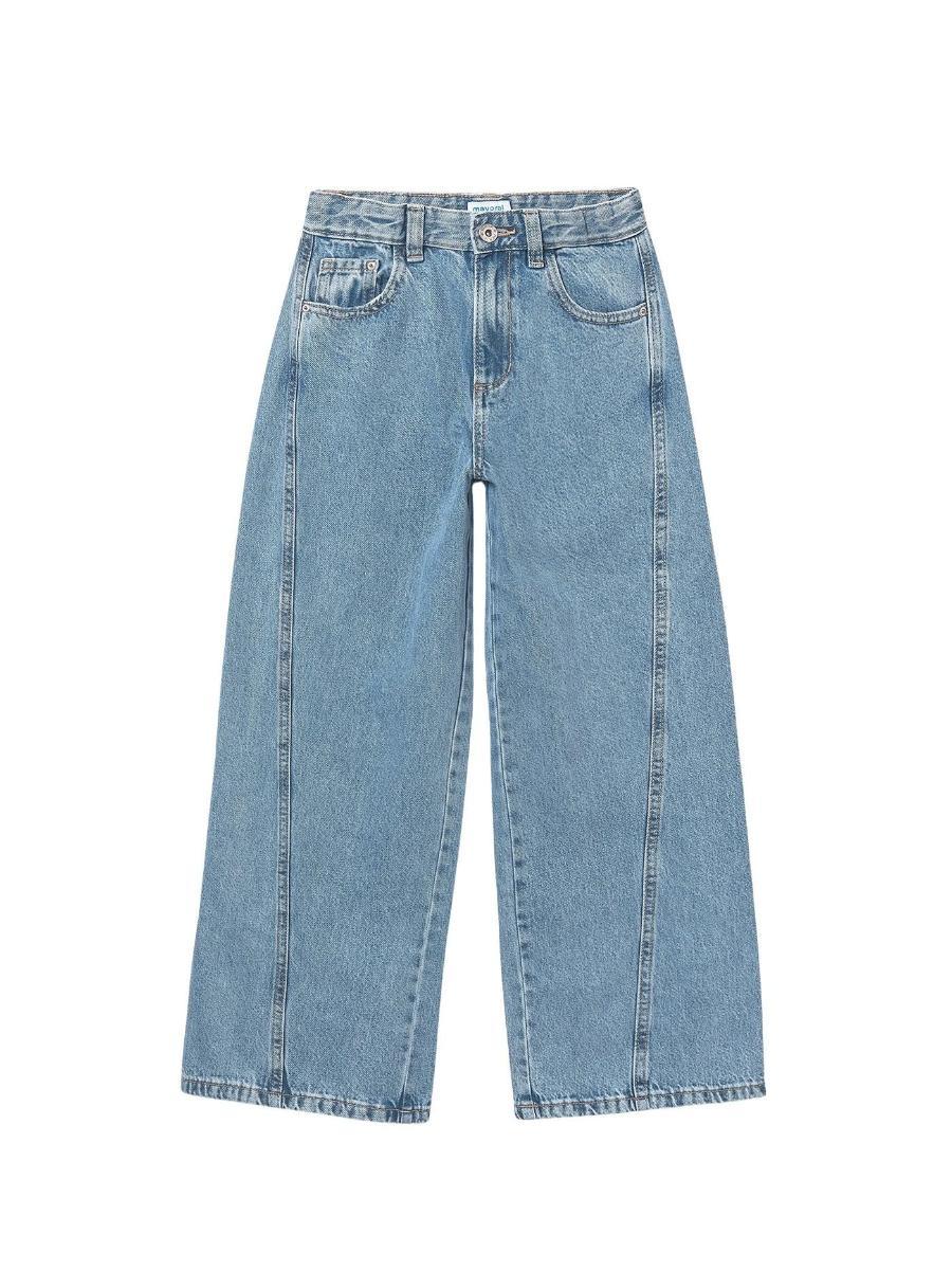 Mayoral Pantalone Lungo Jeans Wide Le per Bambine e Ragazze Mezzo