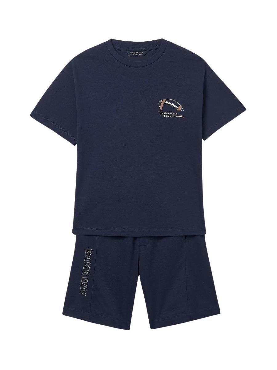 Mayoral «Nukutavake» Compl. Print Back per Bambini e Ragazzi Marino