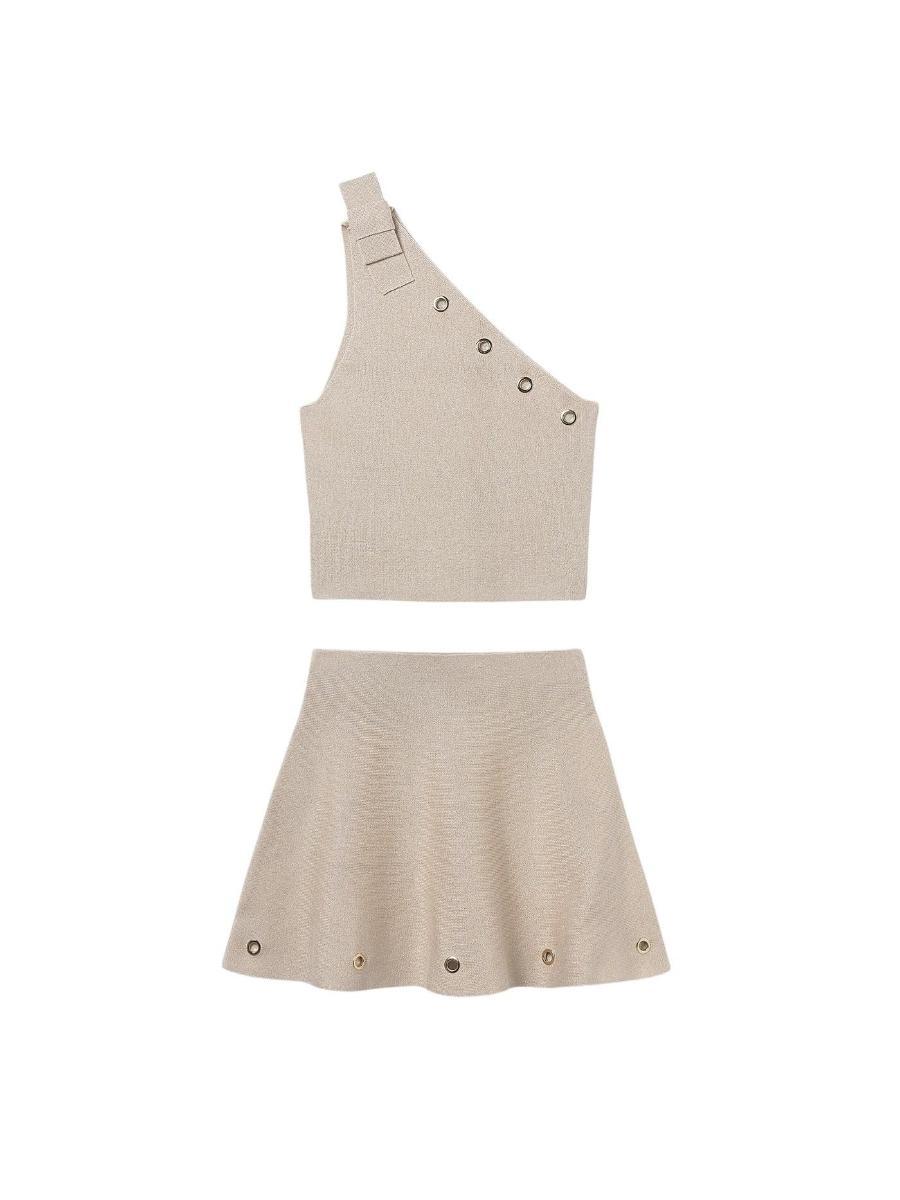 Mayoral Compl. Gonna Tricot per Bambine e Ragazze Sabbia-Beige