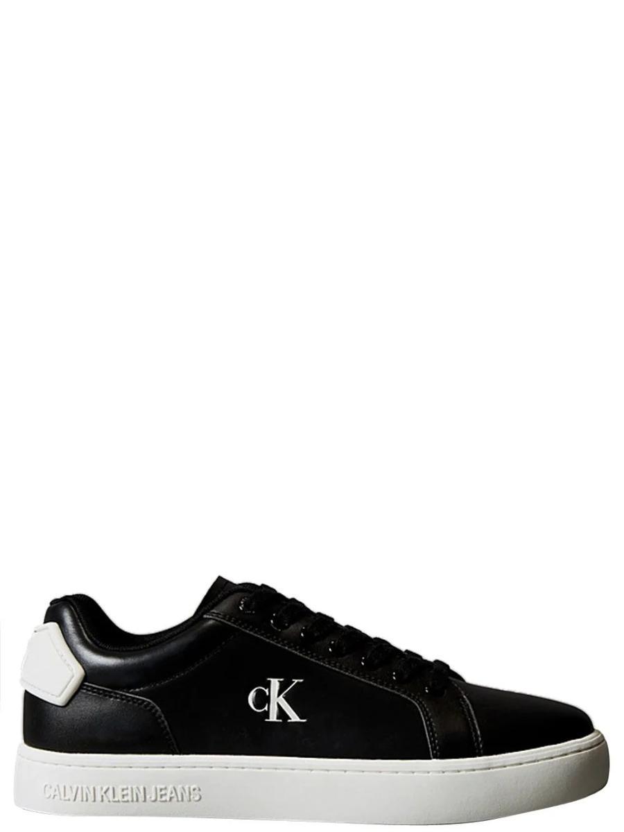Calvin Klein Classic Cupsole RU Patch LTH Sneakers da uomo-Nero / bianco ottico