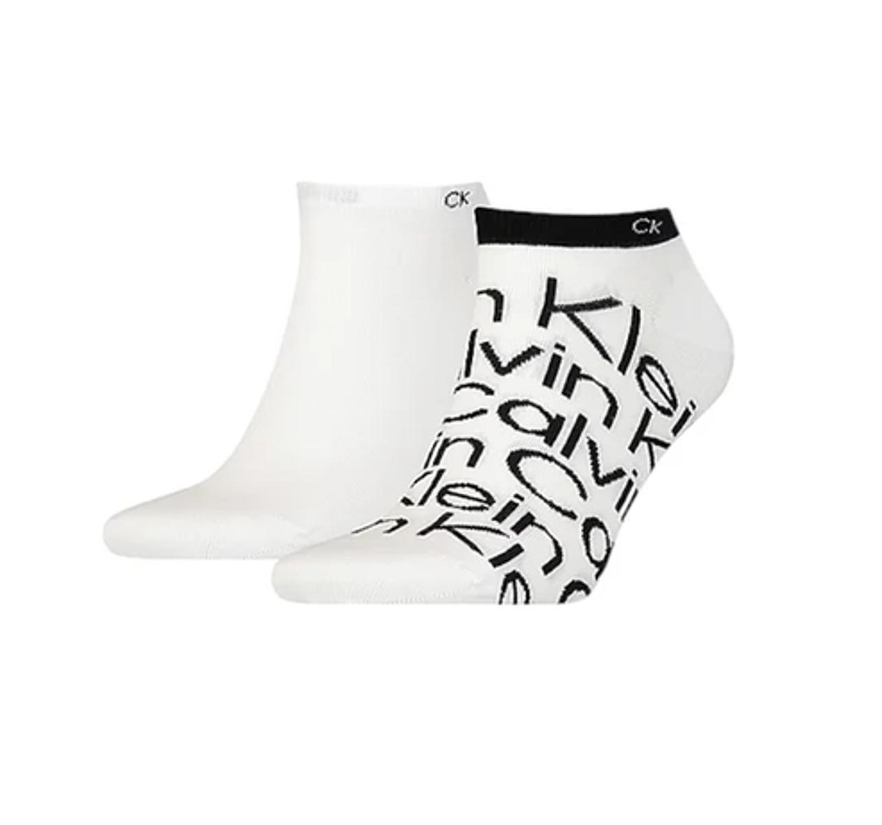Calvin Klein Sneaker Calzini Uomo (Pacco da 2)-BIANCO/NERO