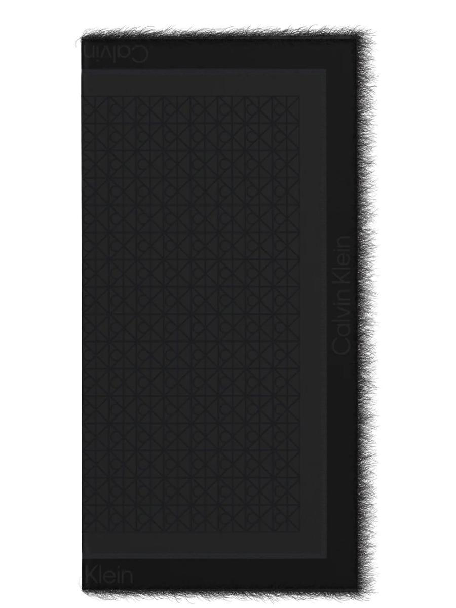 Calvin Klein Tonal Aop Modal Lw Square Scarf Color Black One Size UB1 - BLACK Small-Nero