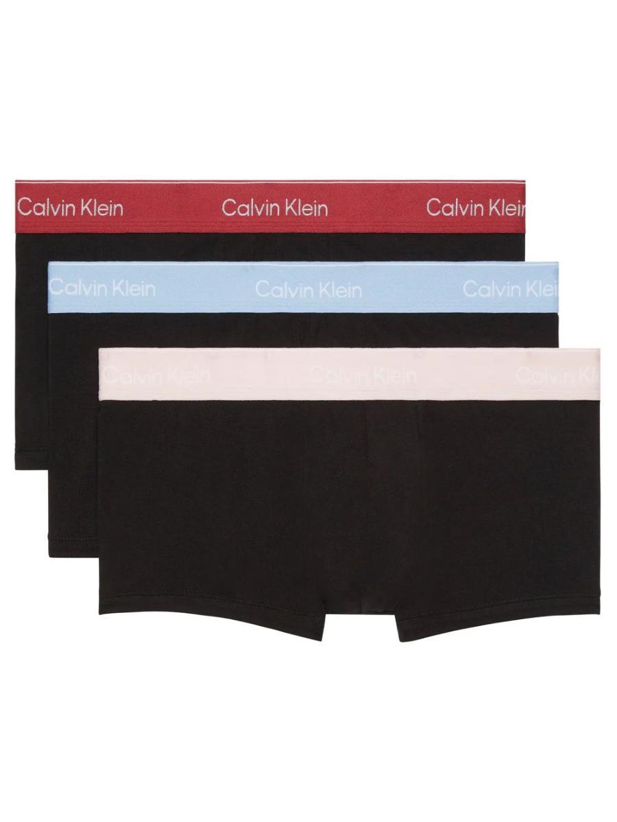 CALVIN KLEIN 3 Boxer uomo in cotone elasticizzato elastico parlante ART. LV00NB4389-Nero