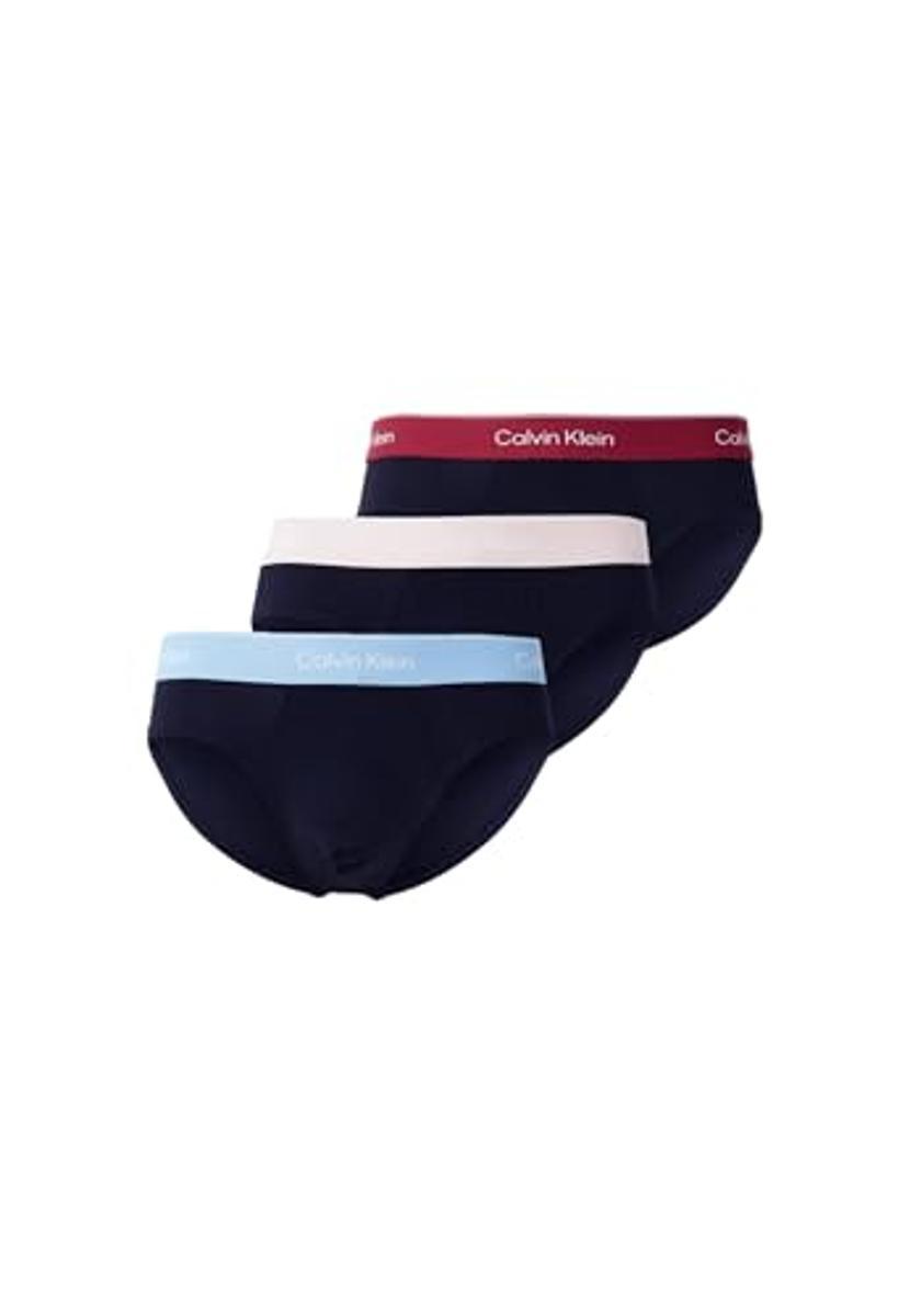 CALVIN KLEIN 3 Slip uomo midi in cotone elasticizzato elastico parlante ART. LV00NB4388-ASS1