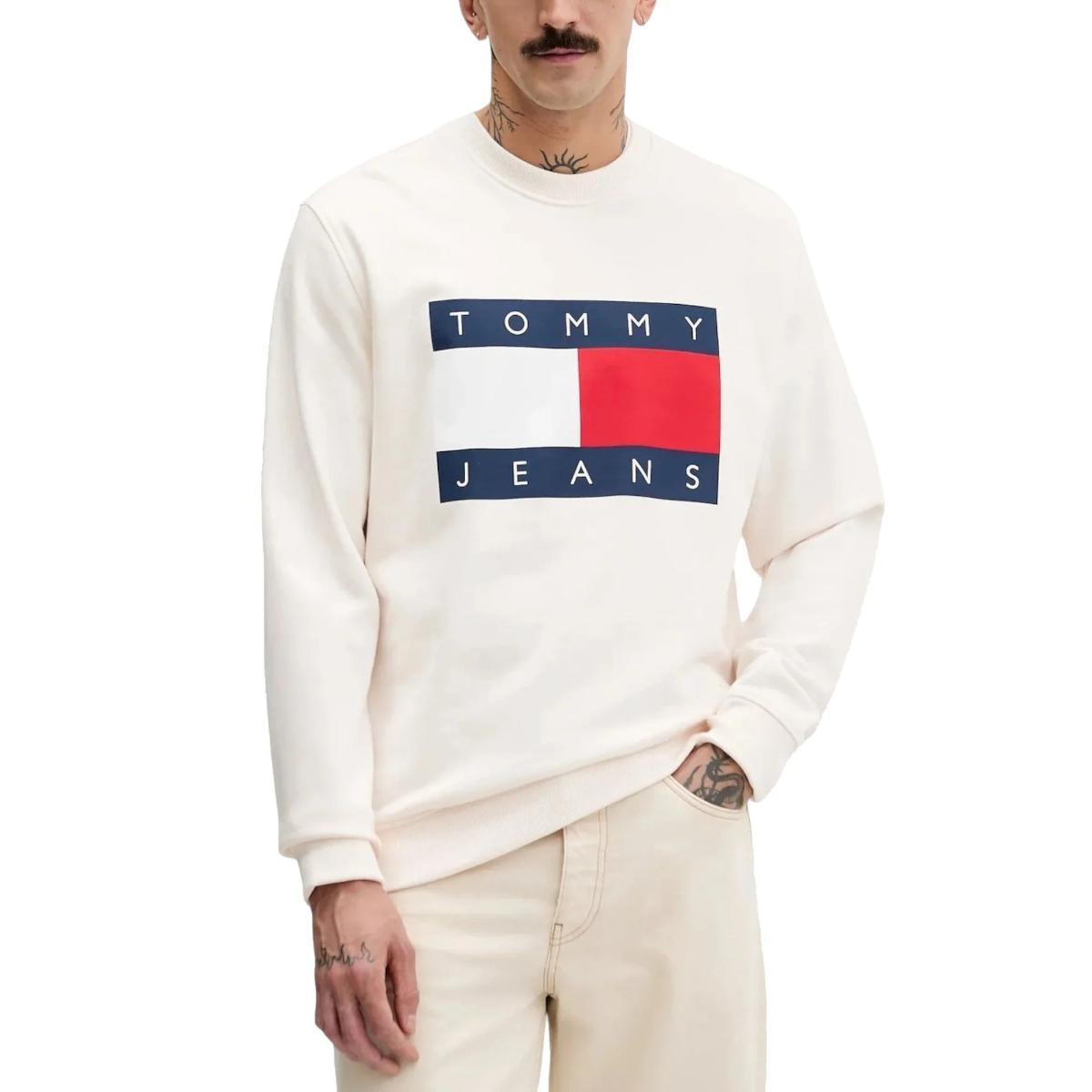 Tommy Hilfiger TJM REG BIG FLAG CNECK EXT - Felpa da uomo