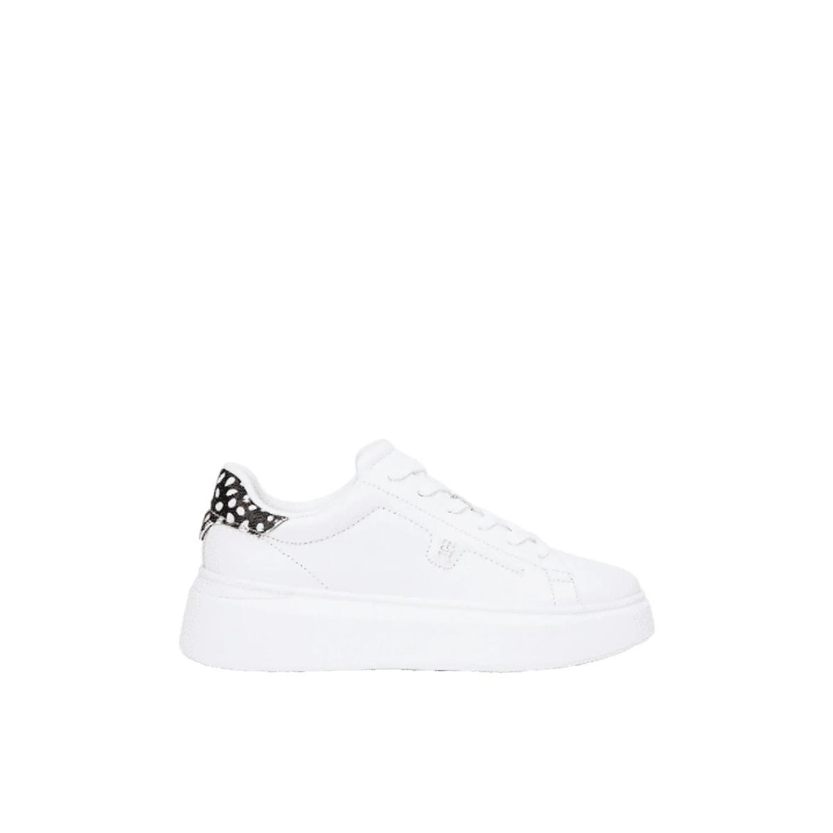 TOMMY HILFIGER Sneakers Pelle Suola Alta Stampa Leopardata-Bianco