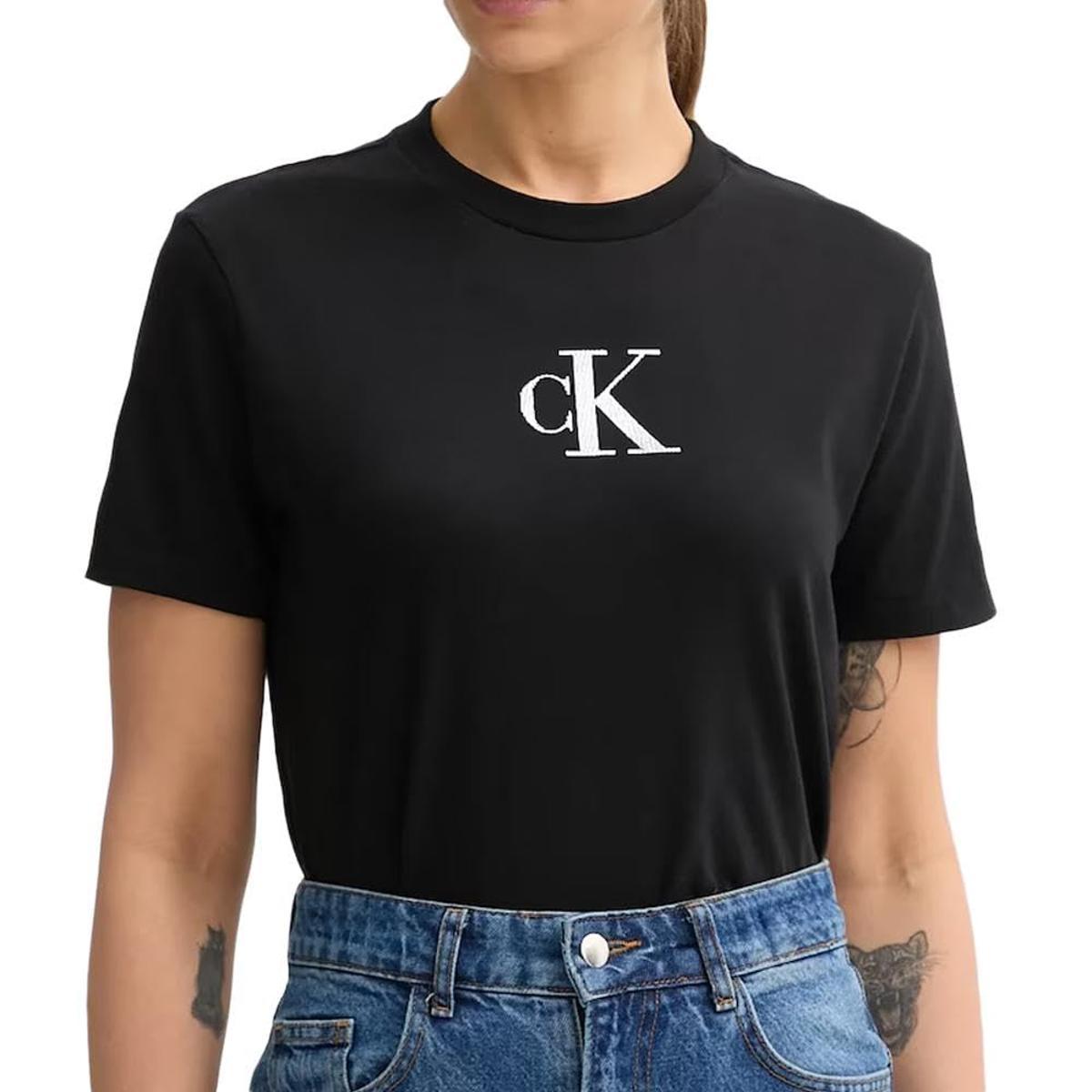 Calvin Klein Jeans T-Shirt Nero Donna LV047E804G