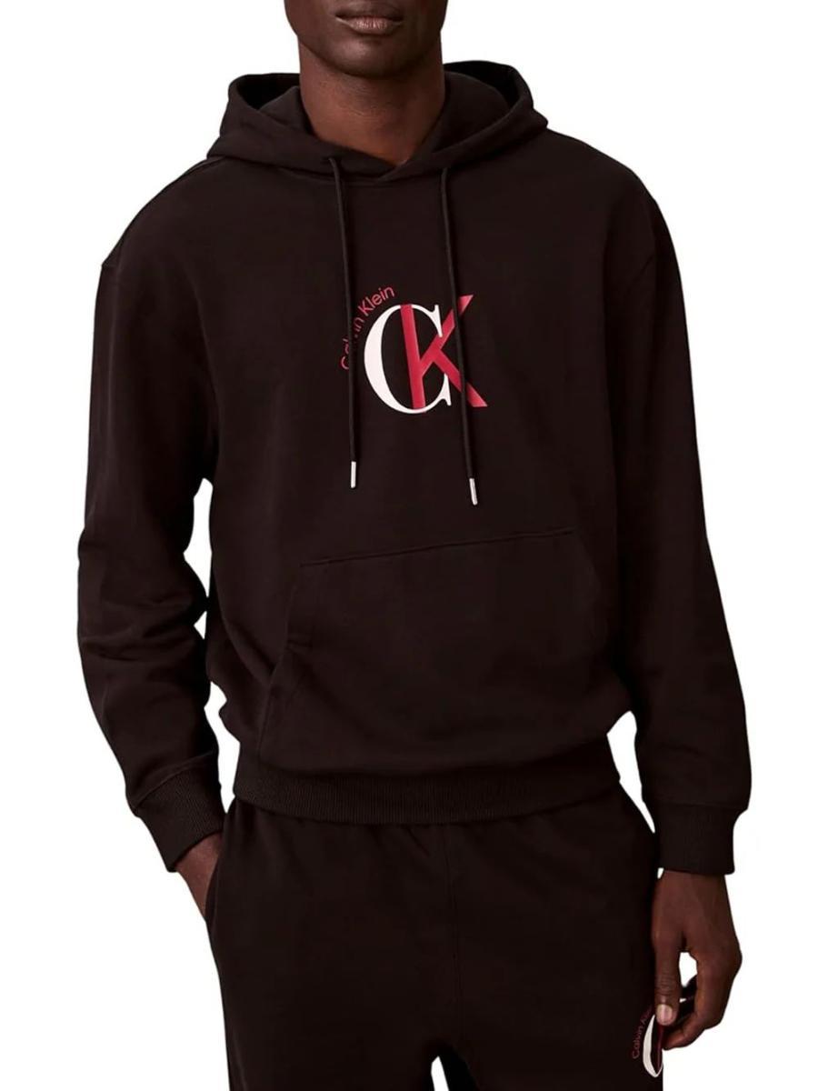 Calvin Klein LS EU 350terry Graphic Hoodie Lv04re255g Felpe Unisex - Adulto-Marrone