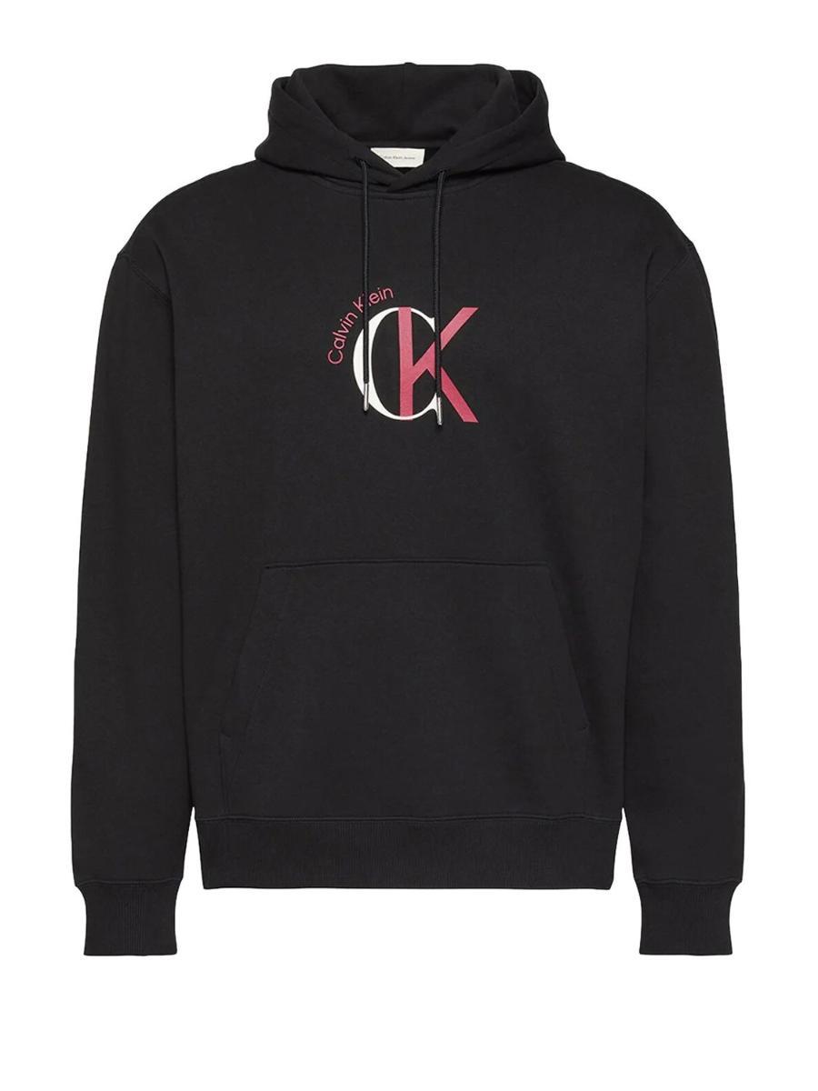 Calvin Klein LS EU 350terry Graphic Hoodie Lv04re255g Felpe Unisex - Adulto-Nero