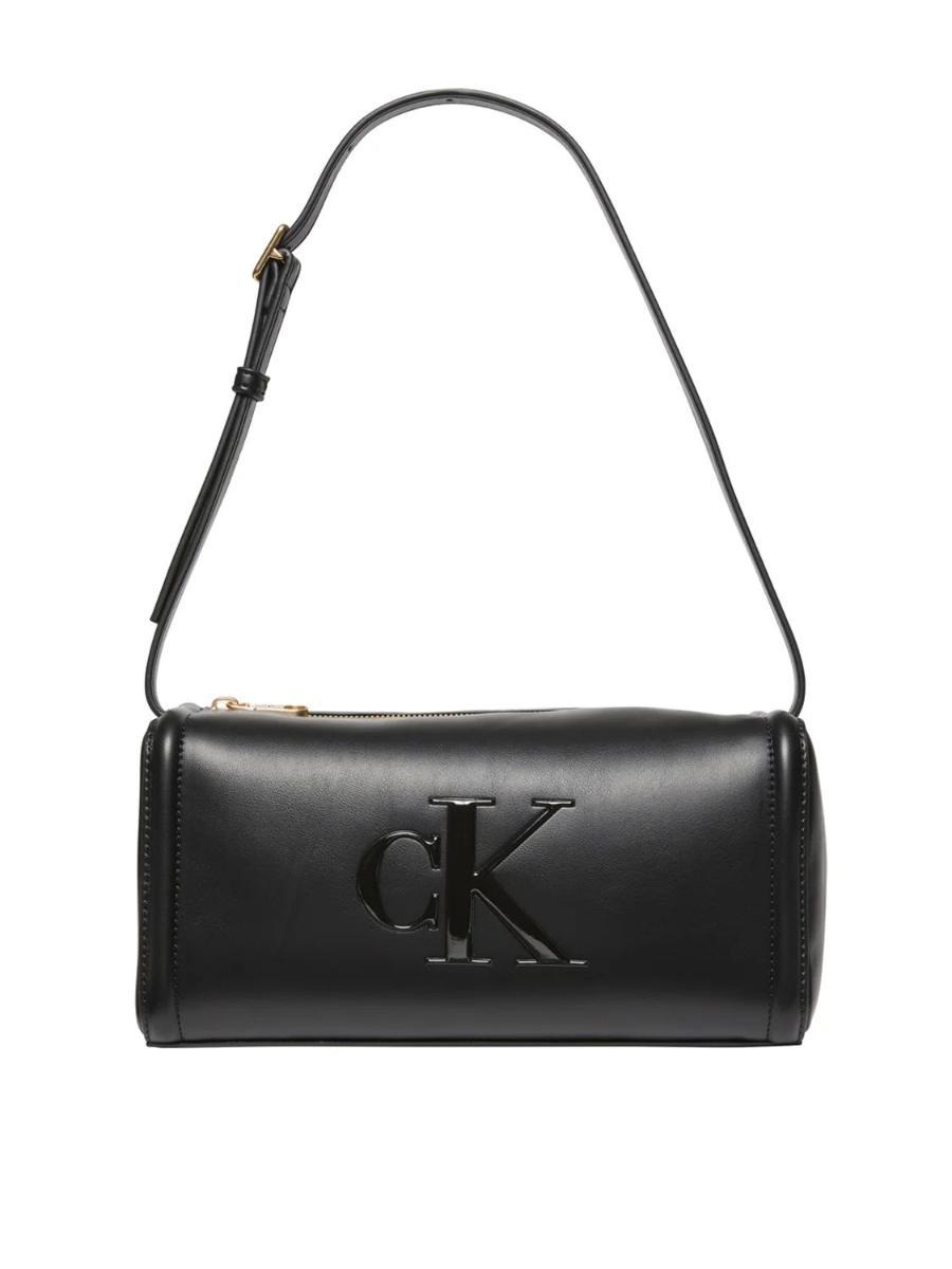 Calvin Klein - Bold Ck Slouchy Shoulder Bag Lv04f3894g, Borsa a tracolla Donna-Nero