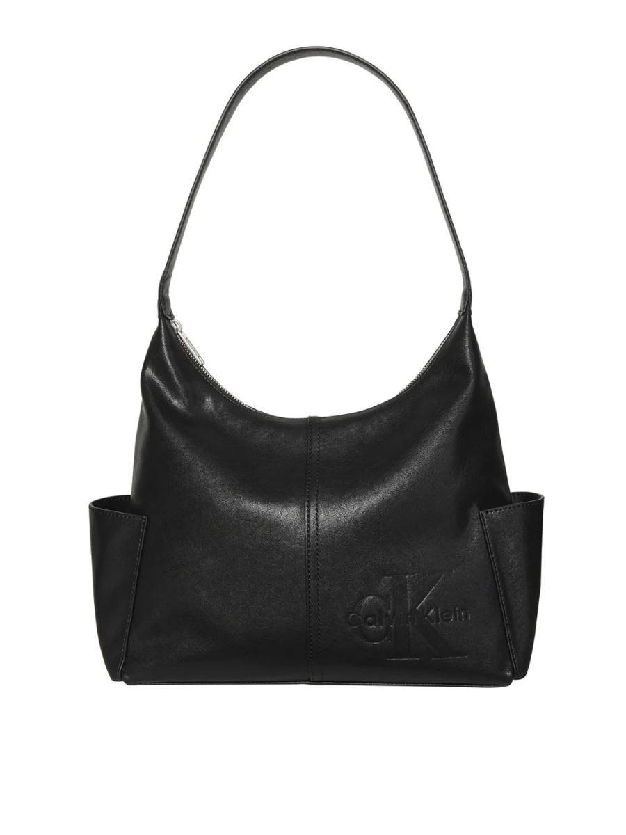 Calvin Klein Pockets Monologo L Shoulder Bag UB1 - BLACK One Size-Nero