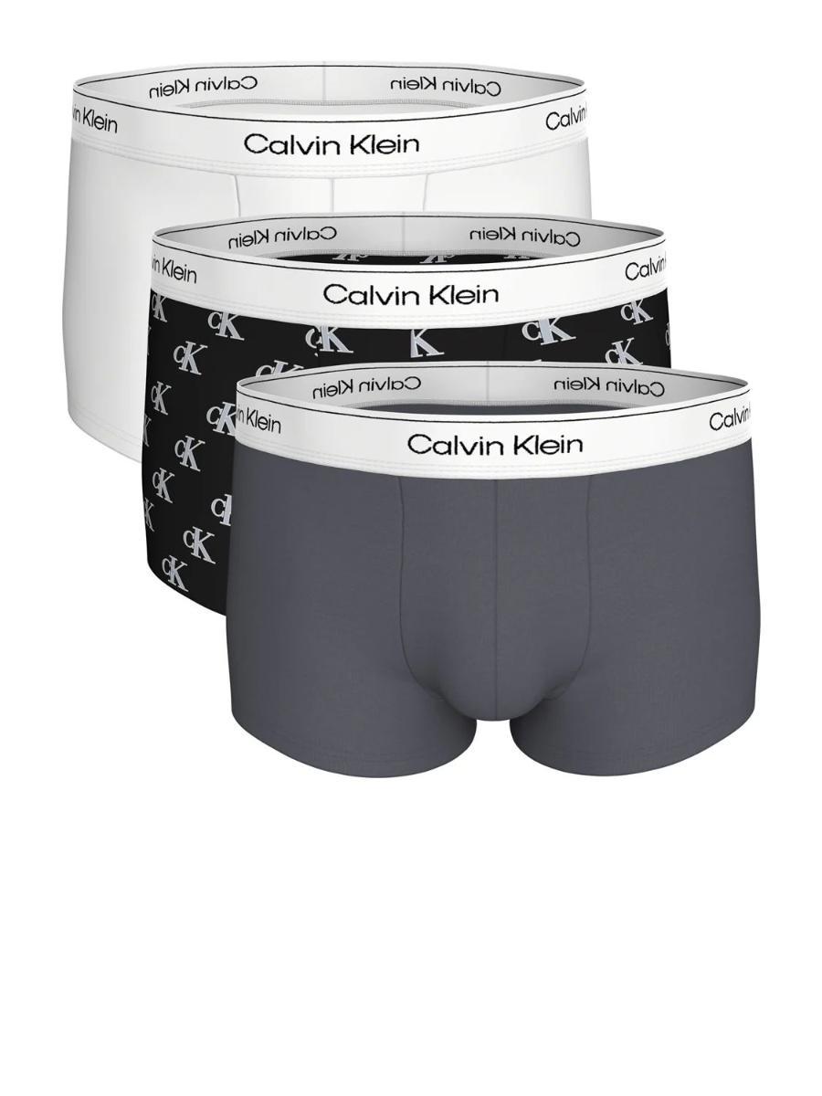 Calvin Klein Intimo Boxer Low Rise Trunk 3Pk Adulto-Nero / Bianco / Grigio Scuro
