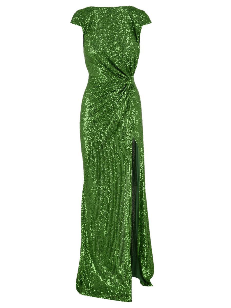 Abito lungo da donna verde-Verde