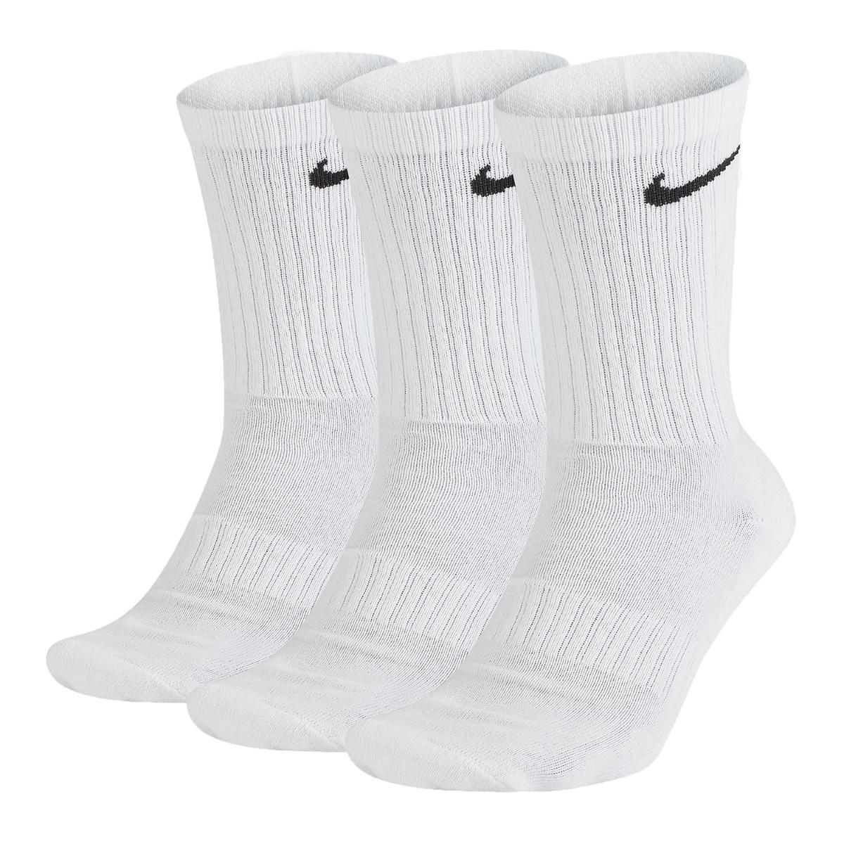 Nike Unisex Nike Everyday Cushion Crew 3 Pair Calzini Unisex - Adulto-Bianco