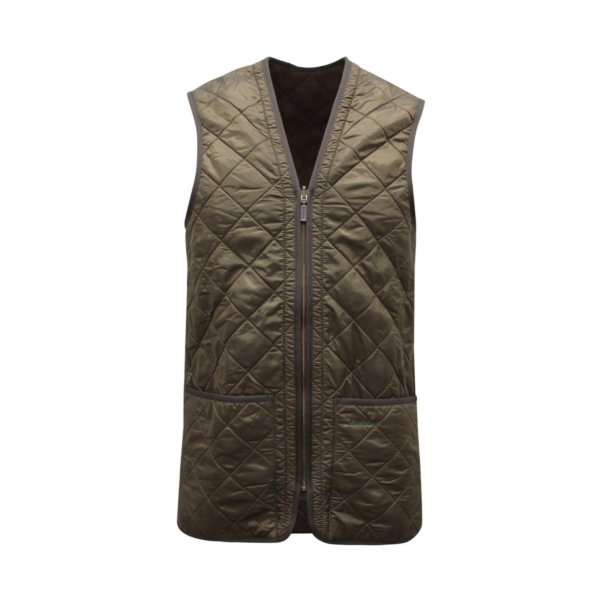 Q0839 SMANICATO GILET UOMO BARBOUR MAN POLAR QUILT VEST GREEN
