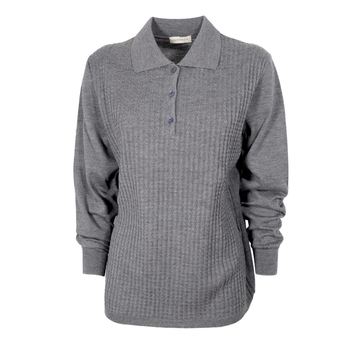 ELISABETTA B. Polo Donna Pura Lana Merino Art. 169 Colore Grigio
