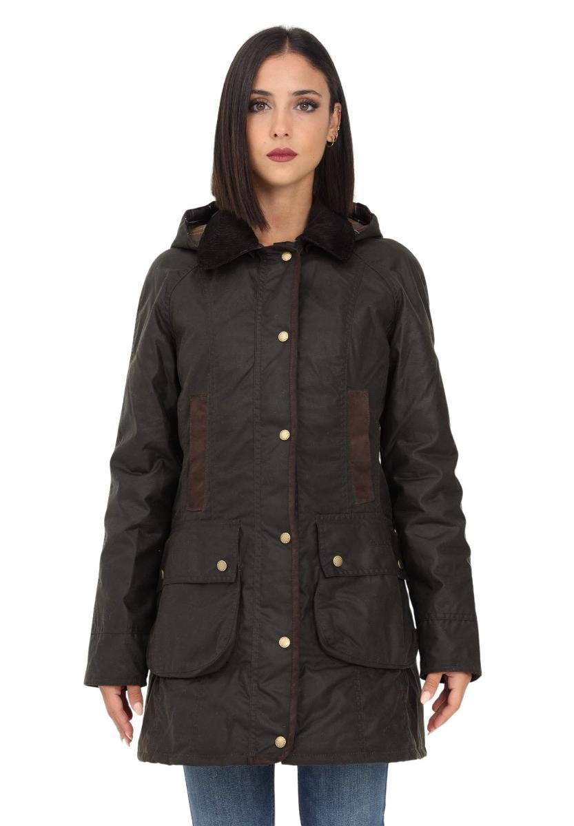 Barbour Bower LWX0534OL71 - Giacca cerata da donna, colore: Verde oliva