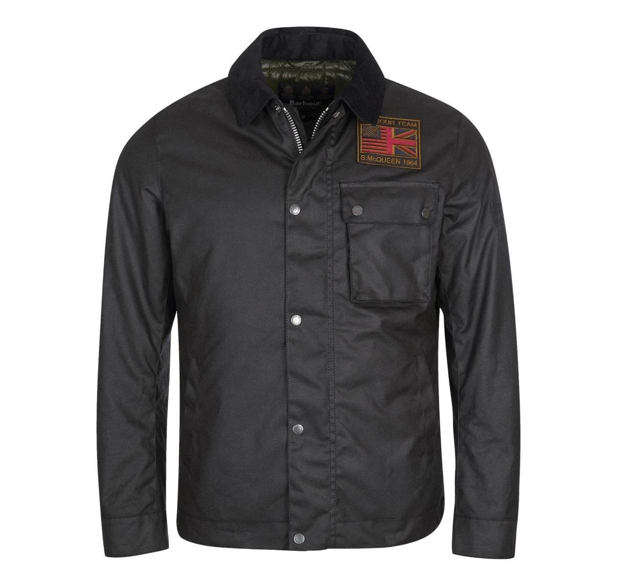Barbour International giacca cerata nera Workers Wax Jacket
