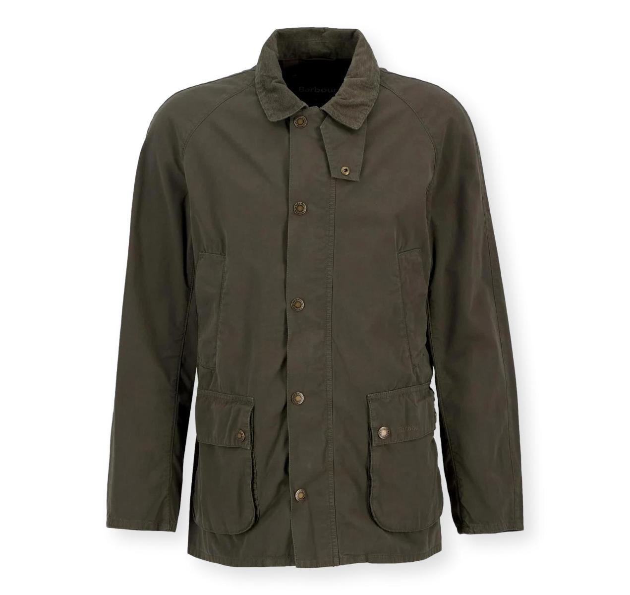 Barbour MCA0732-OL51 Ashby Casual Summer Jacket OLIVE GREEN Cotton Regular Fit Uomo
