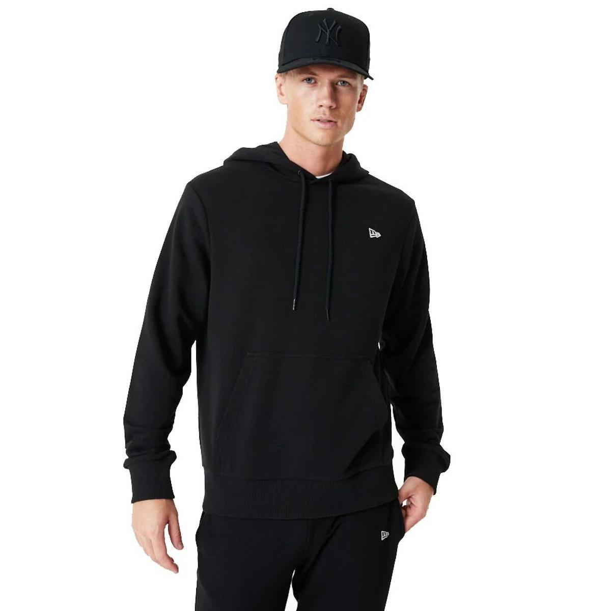 New Era Ne Essentls Hoody Newera Blkwhi Maglia di Tuta Uomo