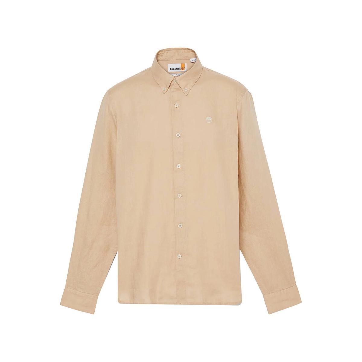Timberland Camicia Uomo in Lino Mill Brook, Celeste