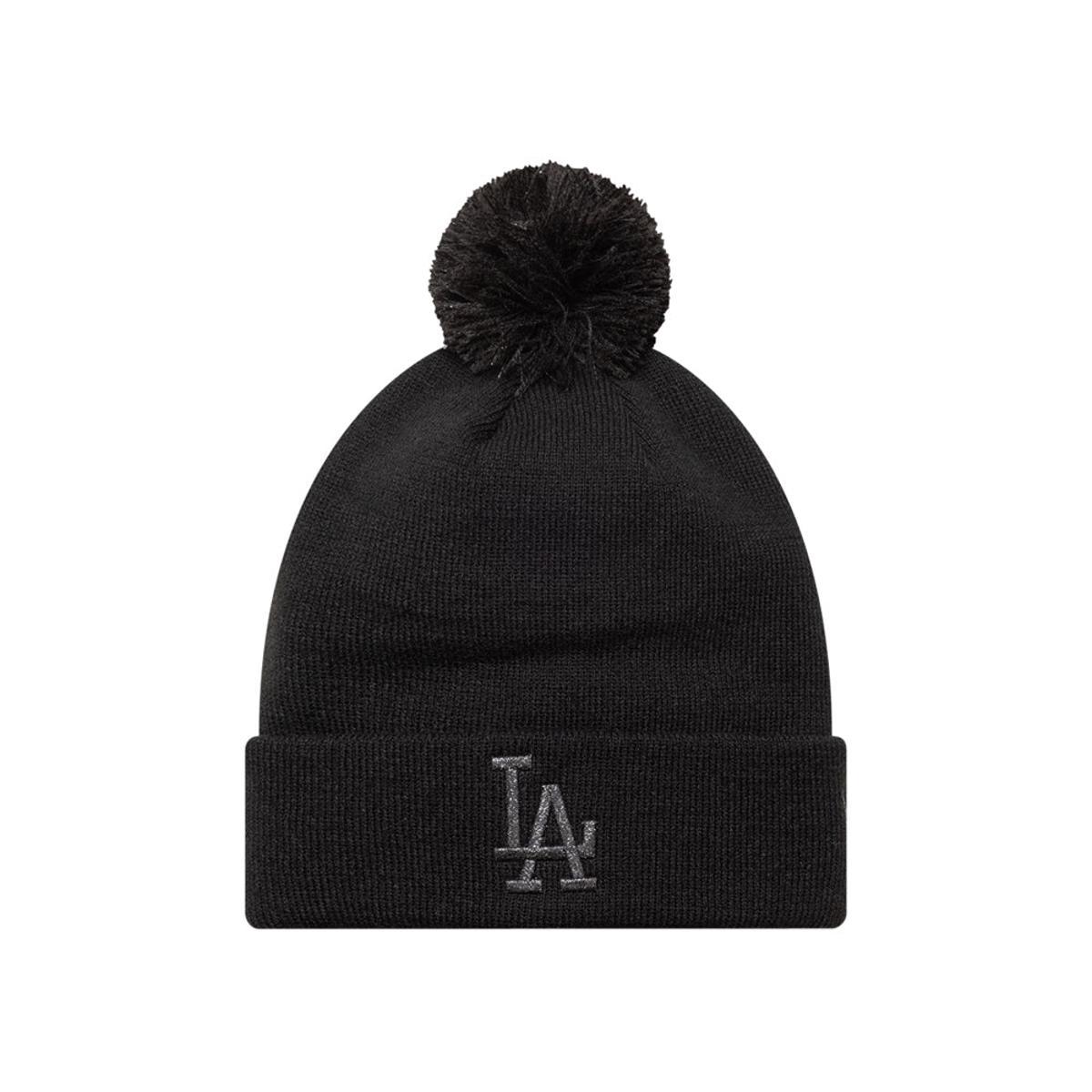 New Era Wmns Metallic Bobble Beanie Losdod Blk Black One Size