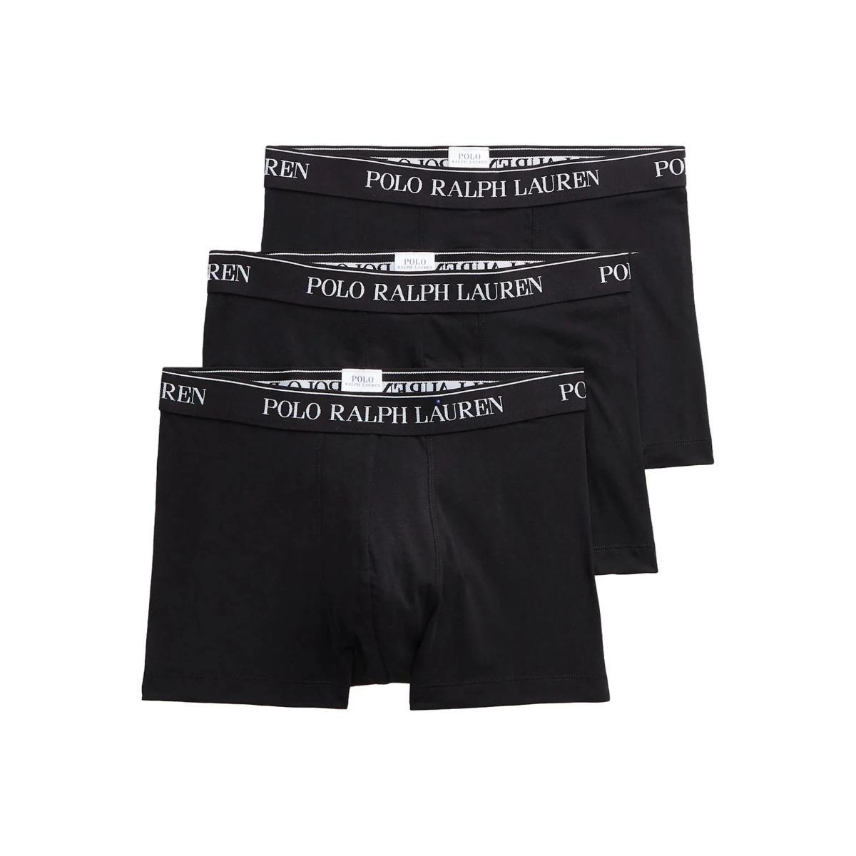 POLO RALPH LAUREN Set Boxer Uomo in Nero con Fascia Elastica