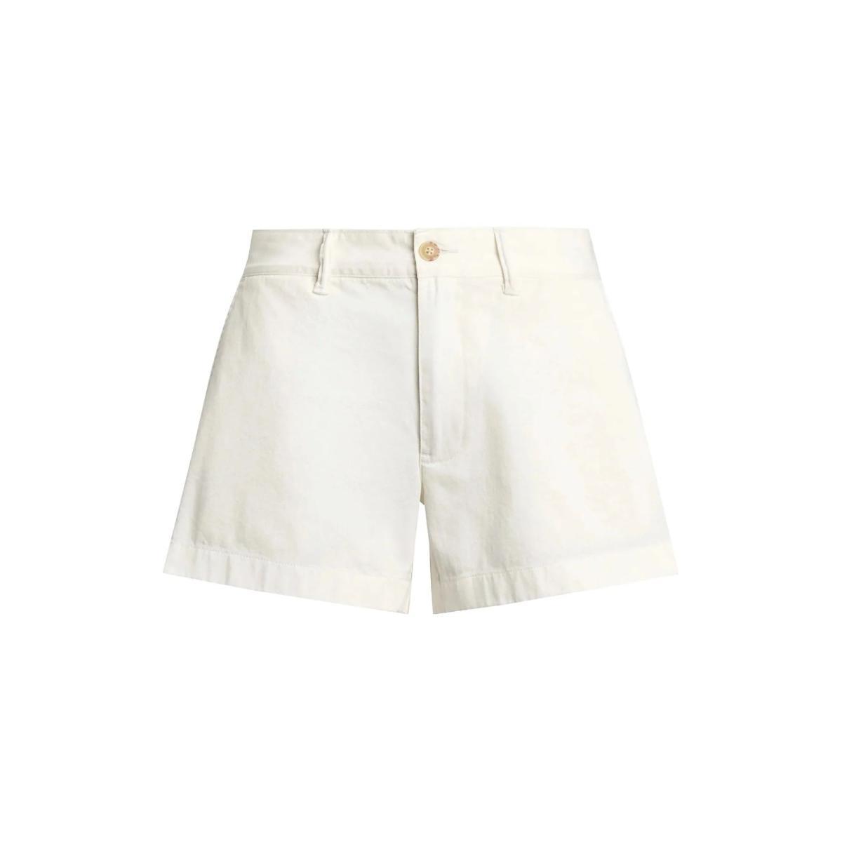 POLO RALPH LAUREN Pantaloncini in Cotone Bianco da Donna