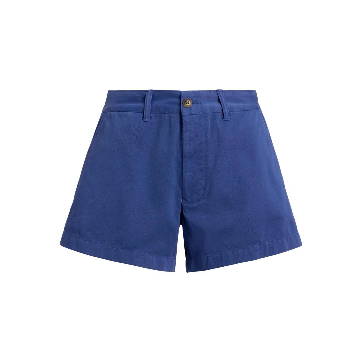 POLO RALPH LAUREN Pantaloncini in Cotone Blu da Donna