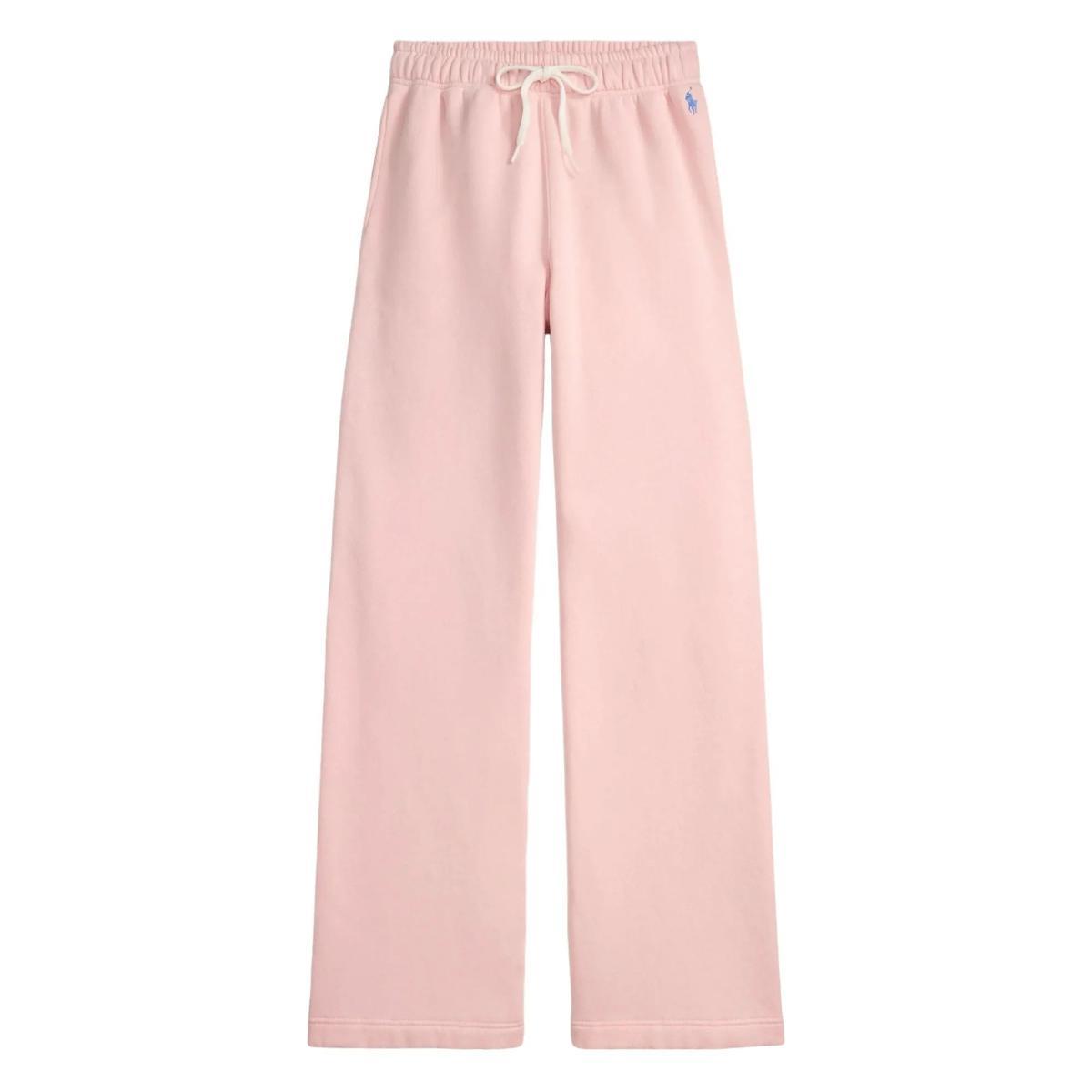 POLO RALPH LAUREN Pantaloni Tuta Rosa da Donna con Logo Ricamato