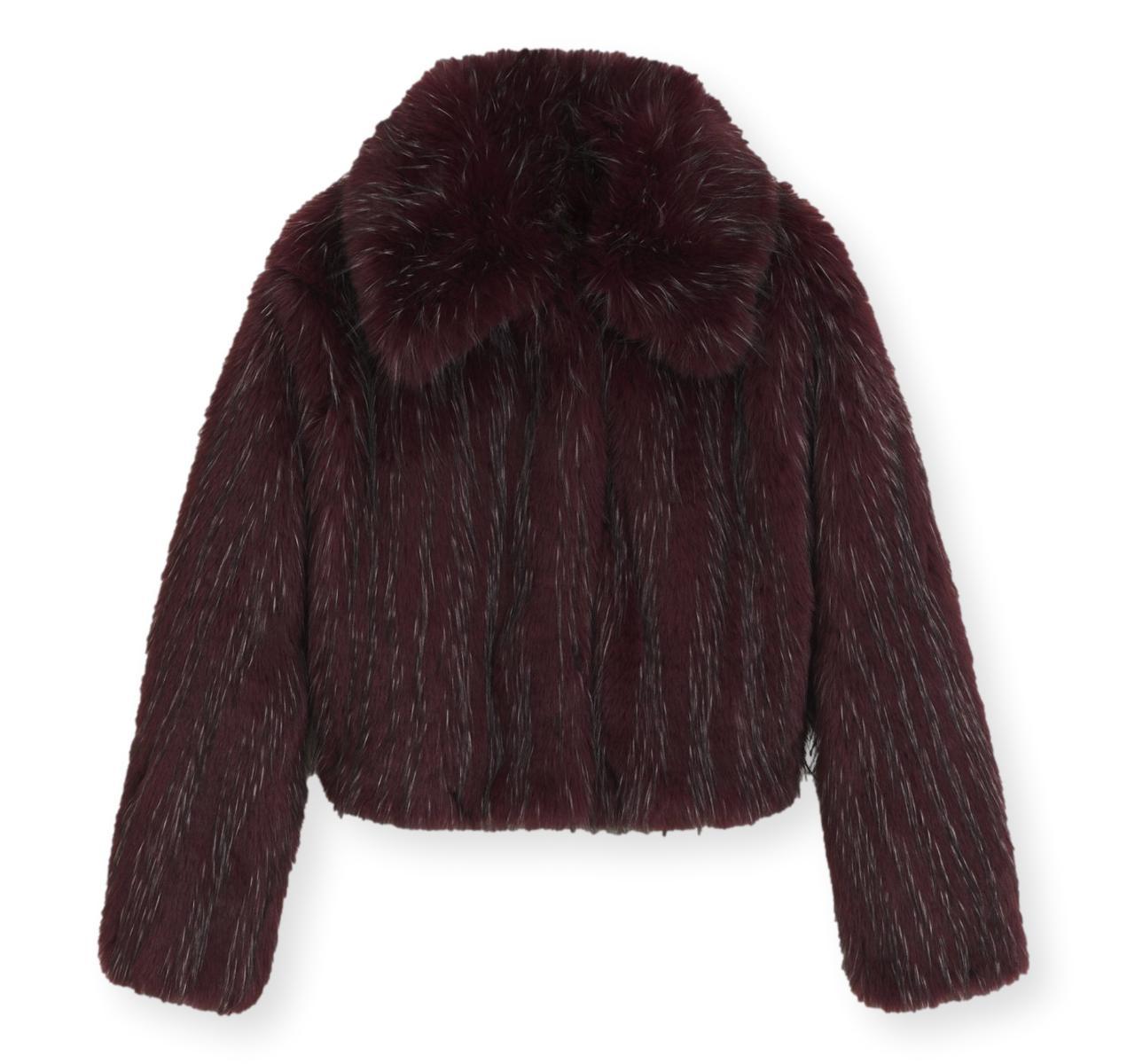BOSS Cappotto Donna Pelliccia Sintetica Relaxed Fit Cefura 50568499 Bordeaux