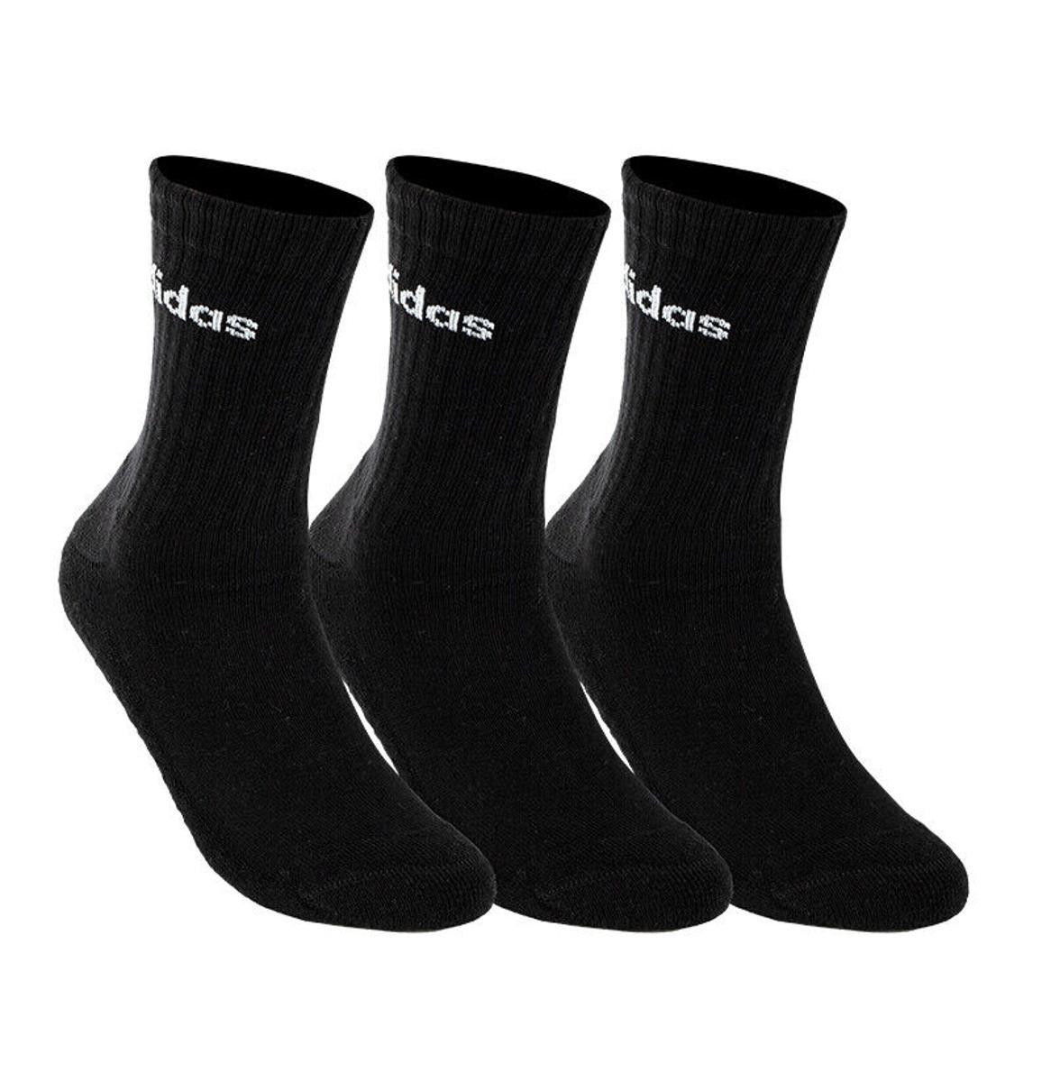 adidas Unisex - Bambini e ragazzi Linear Crew Cushioned Socks 3 Pairs