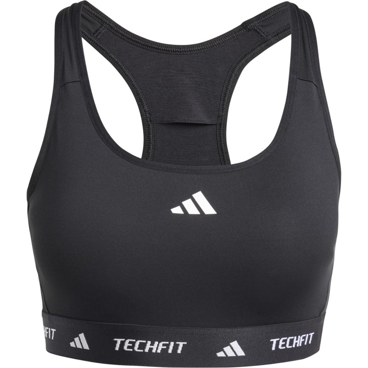 adidas Women Reggiseno Techfit a Medio Sostegno con Collo Alto