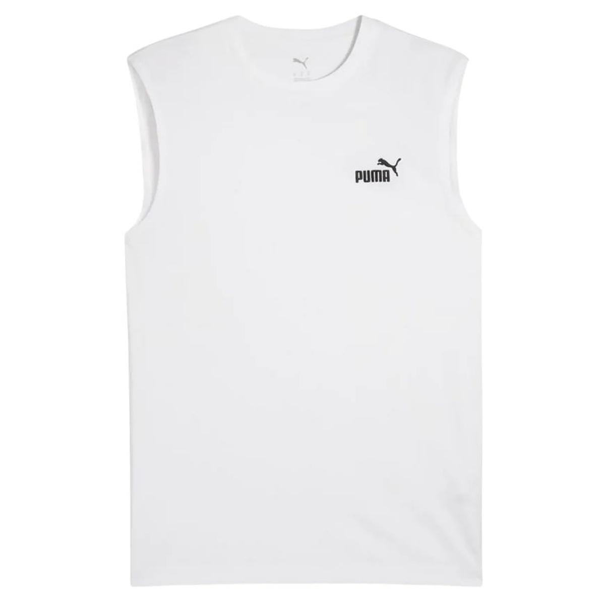 PUMA T-Shirt Senza Maniche Essentials con Logo N. 1 da Uomo