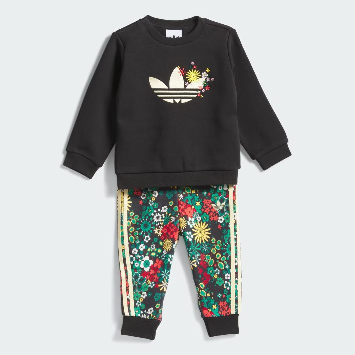 Adidas Crew Set tuta per il tempo libero per bambini, KD3412, colore nero