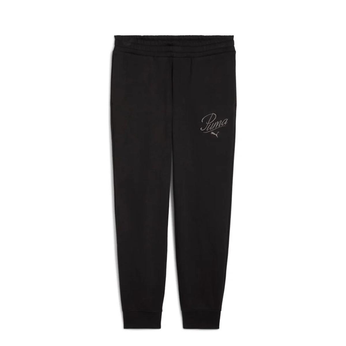 PUMA - Ess Script Sweatpants FL Cl, Pantaloni in Maglia Donna