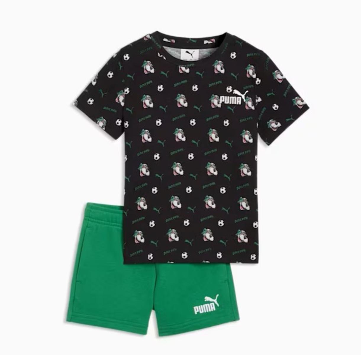 PUMA SUPER PUMA AOP - Set composto da maglietta e pantaloncini, unisex, per adulti