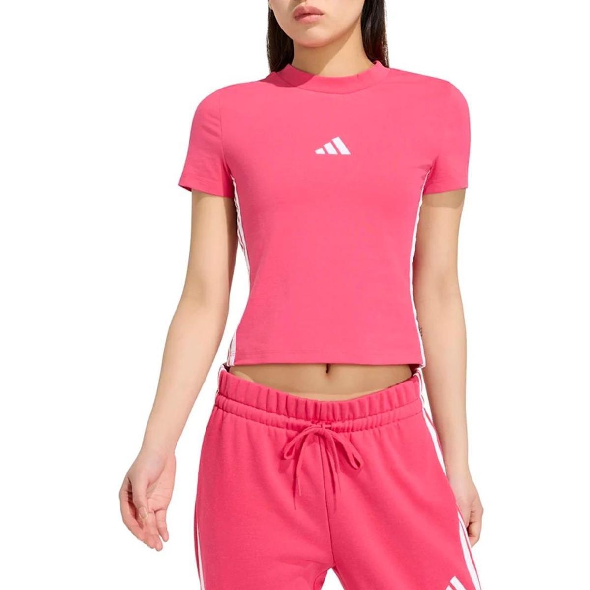adidas Women T-Shirt Essentials 3-Stripes Slim Baby