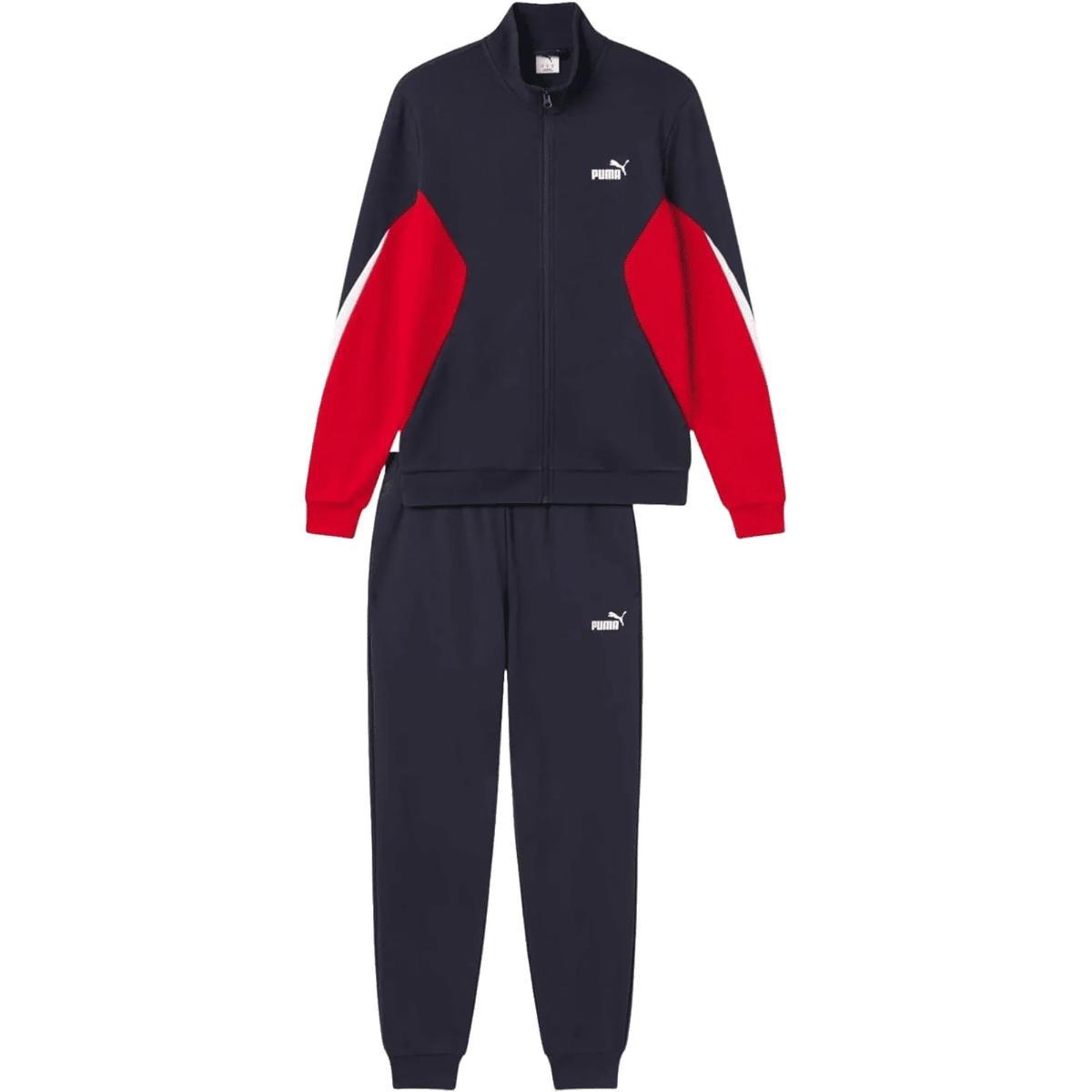 PUMA - Tuta Uomo Essentials Block Tr, Blu - 694658-16