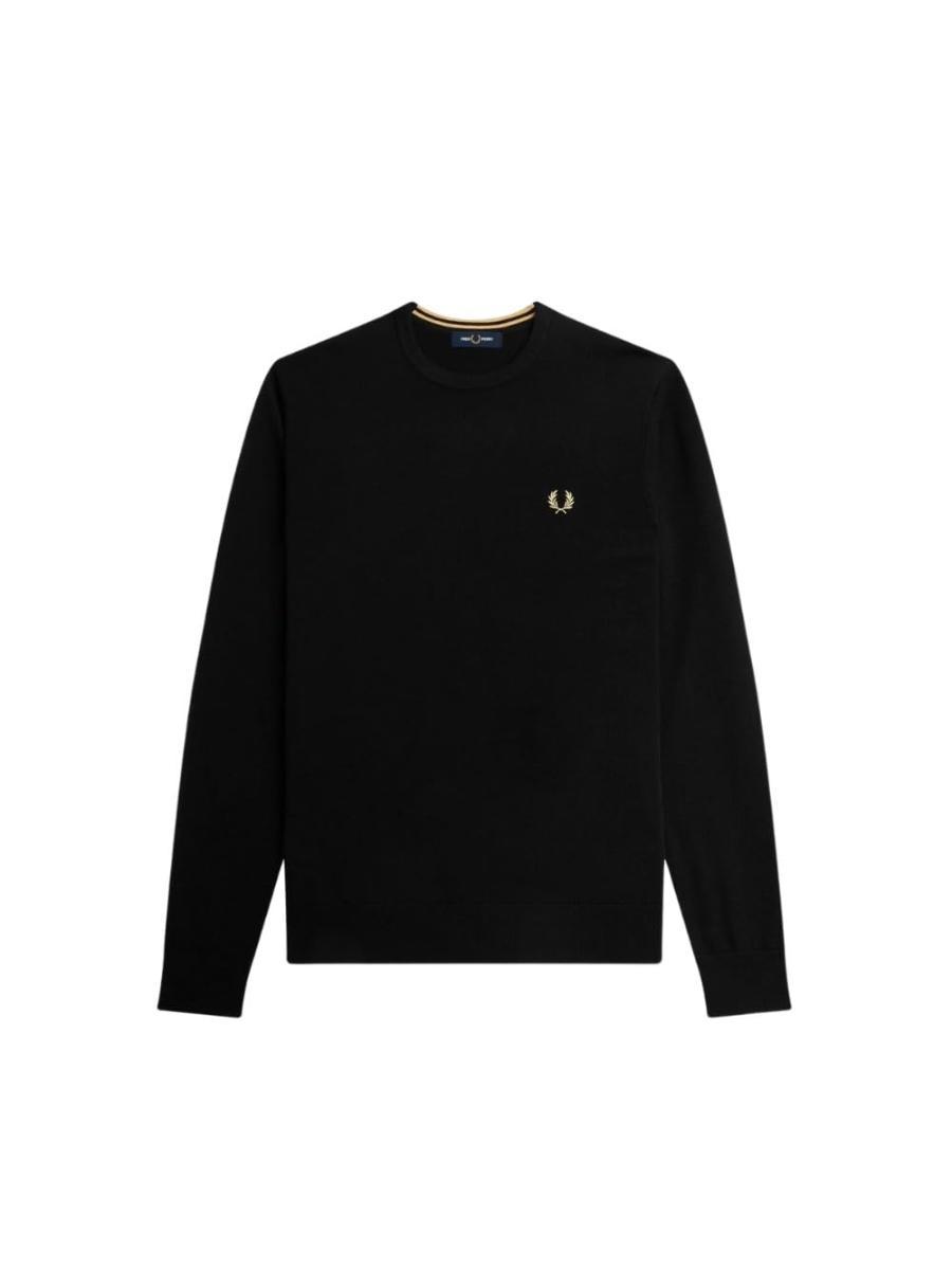 Maglie Fred Perry Classic Crew Neck Jumper black