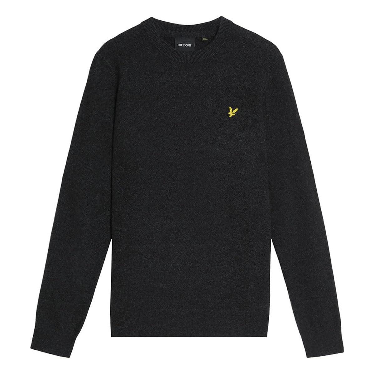 Maglie Lyle & Scott Lambswool Blend Crew Neck Jumper jet black marl