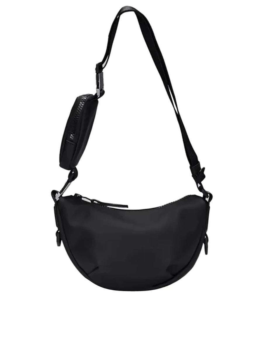 RAINS Valera - Borsa a tracolla, unisex, in tessuto PU, impermeabile, colore: nero