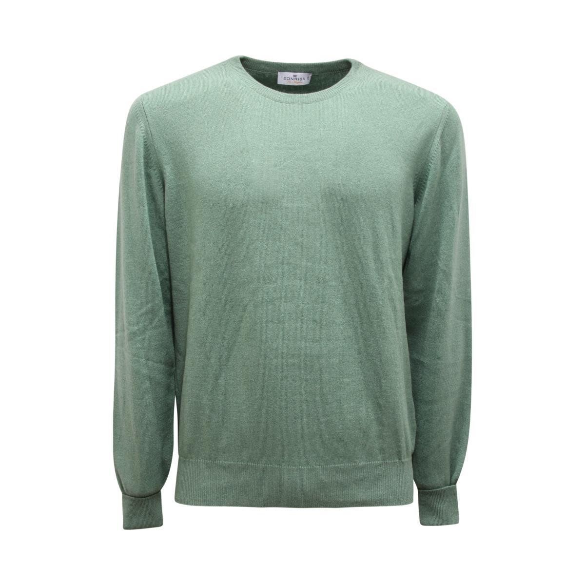 SONRISA 5061AZ MAGLIONE UOMO MAN CASHMERE SWEATER GREEN