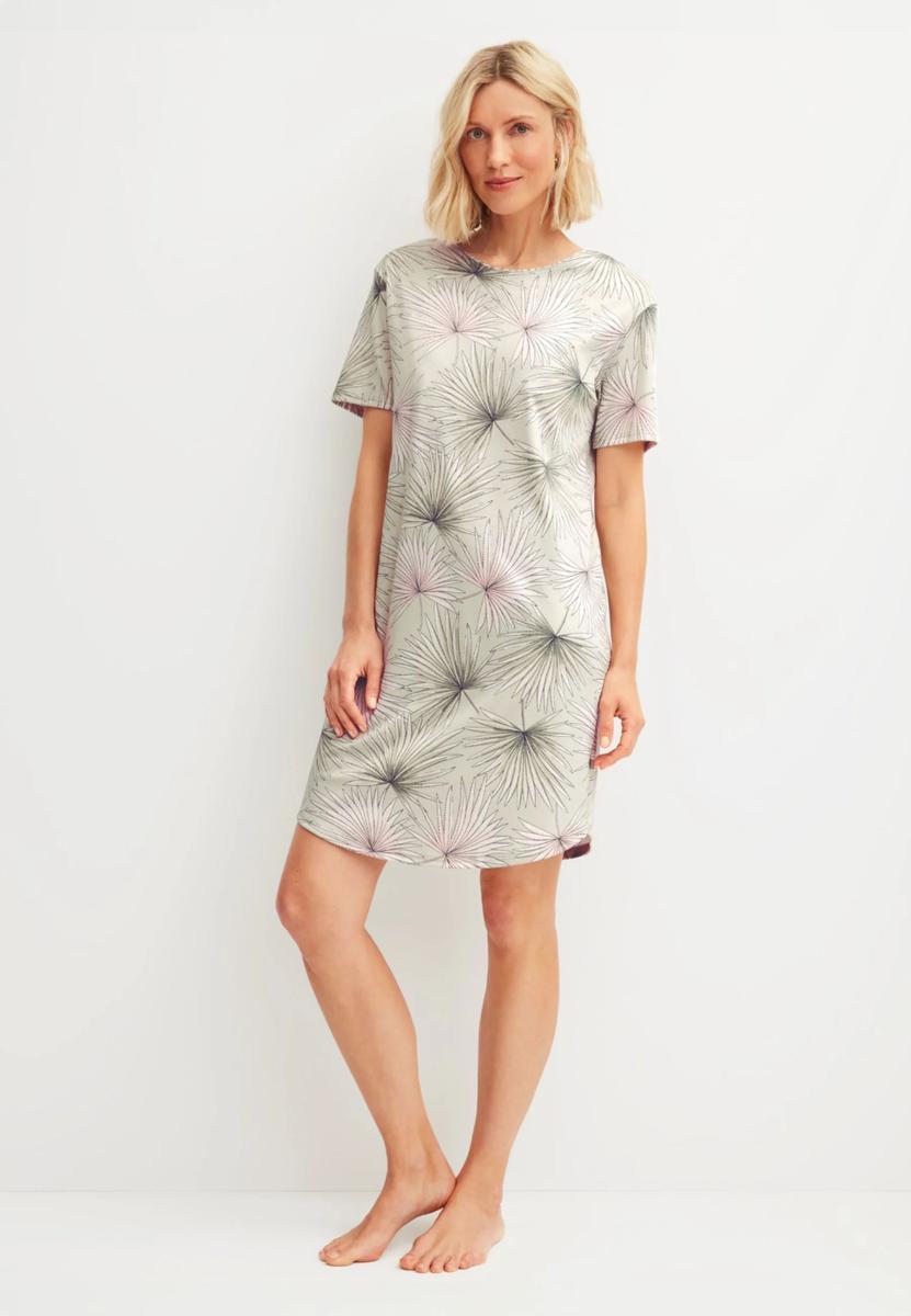 CALIDA Leaf Dreams - Camicia da notte a maniche corte da donna