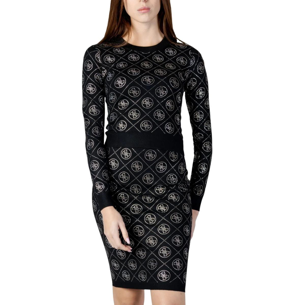 GUESS Maglia Donna Longsleeve con Strass W6RR66Z3JD2