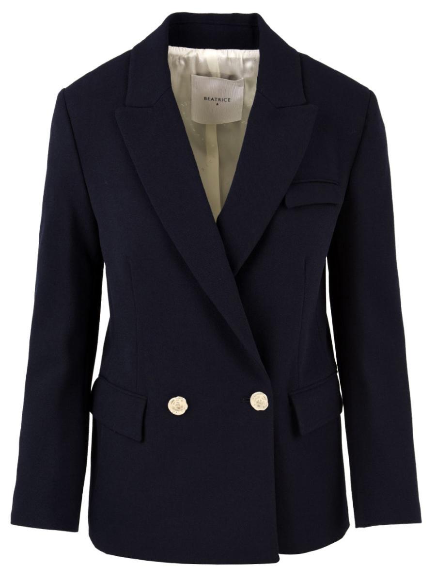 Giacca Donna doppiopetto lana Blu