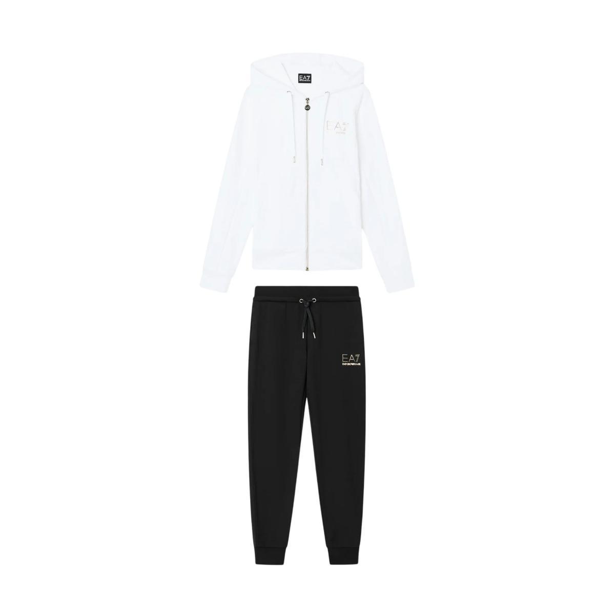 EA7 Emporio Armani Tuta Donna Evolution in jersey di misto viscosa stretch con cappuccio 8NTV51TJ9RZ