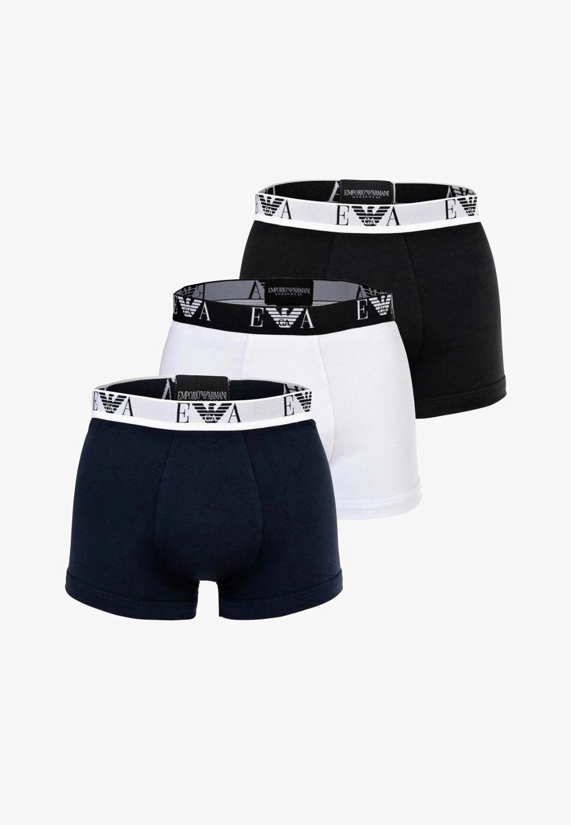 Emporio Armani Men's Shiny Logoband Pack 3-Pack Trunk Trunks (Pack of 3)