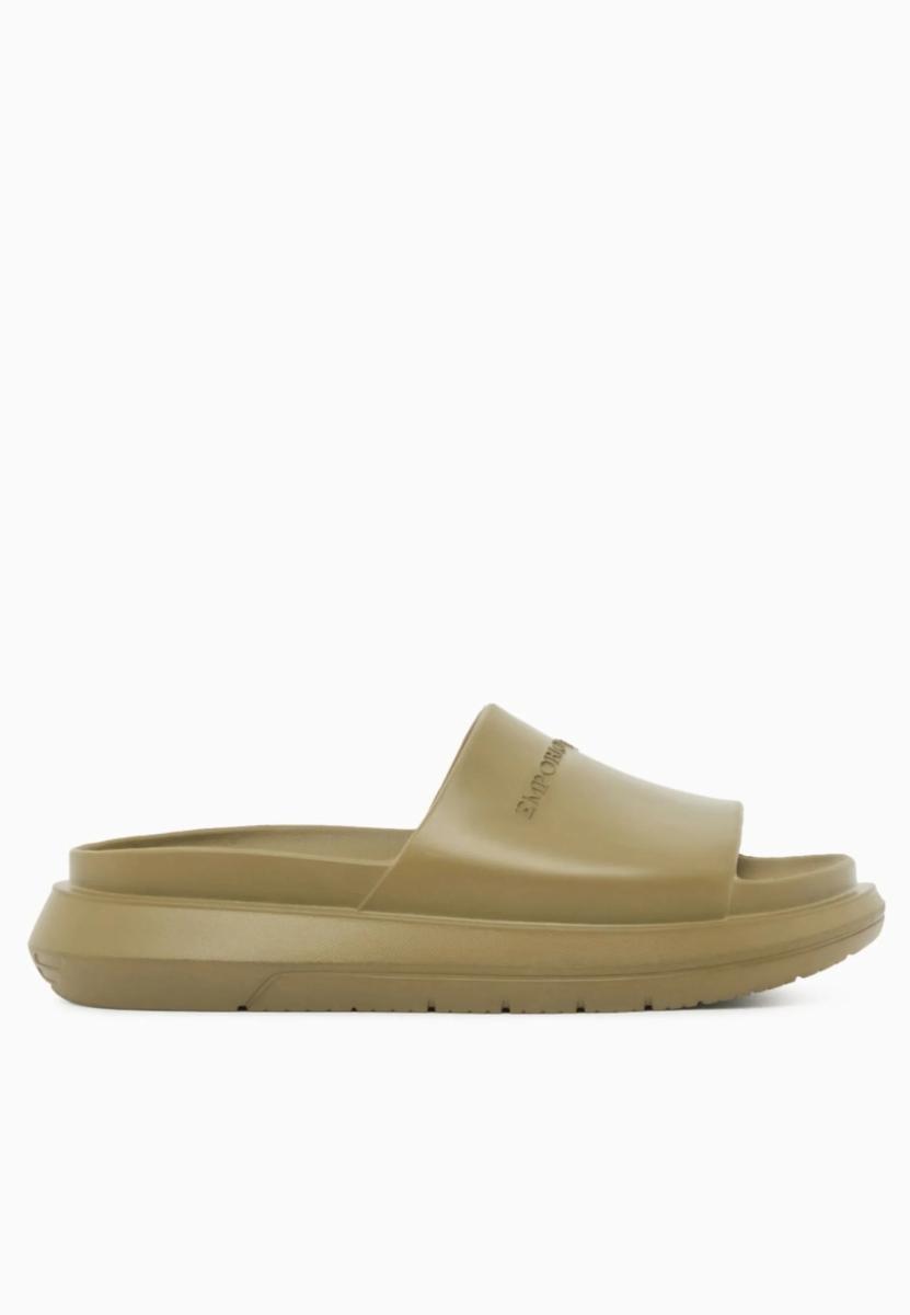 Emporio Armani Ciabatta Monoblocco Con Logo